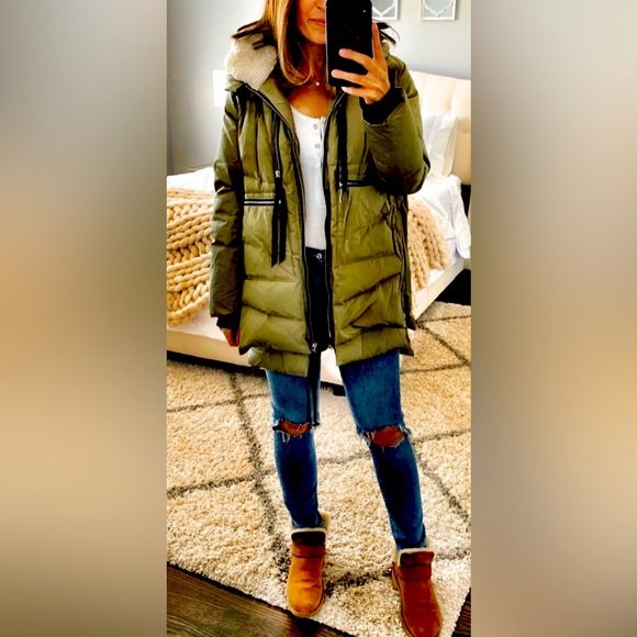 Forever21+Ci sono NWT  faux utility trim shearling parka puffer jacket size XL. - Picture 11 of 17